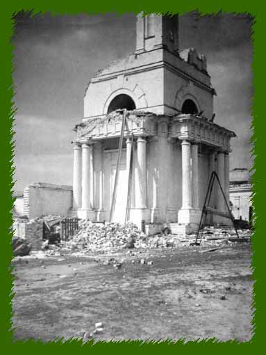 Разрушение колокольни  Кизического монастыря